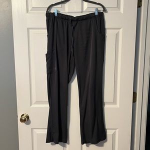 Gray Healing Hands scrub pants.